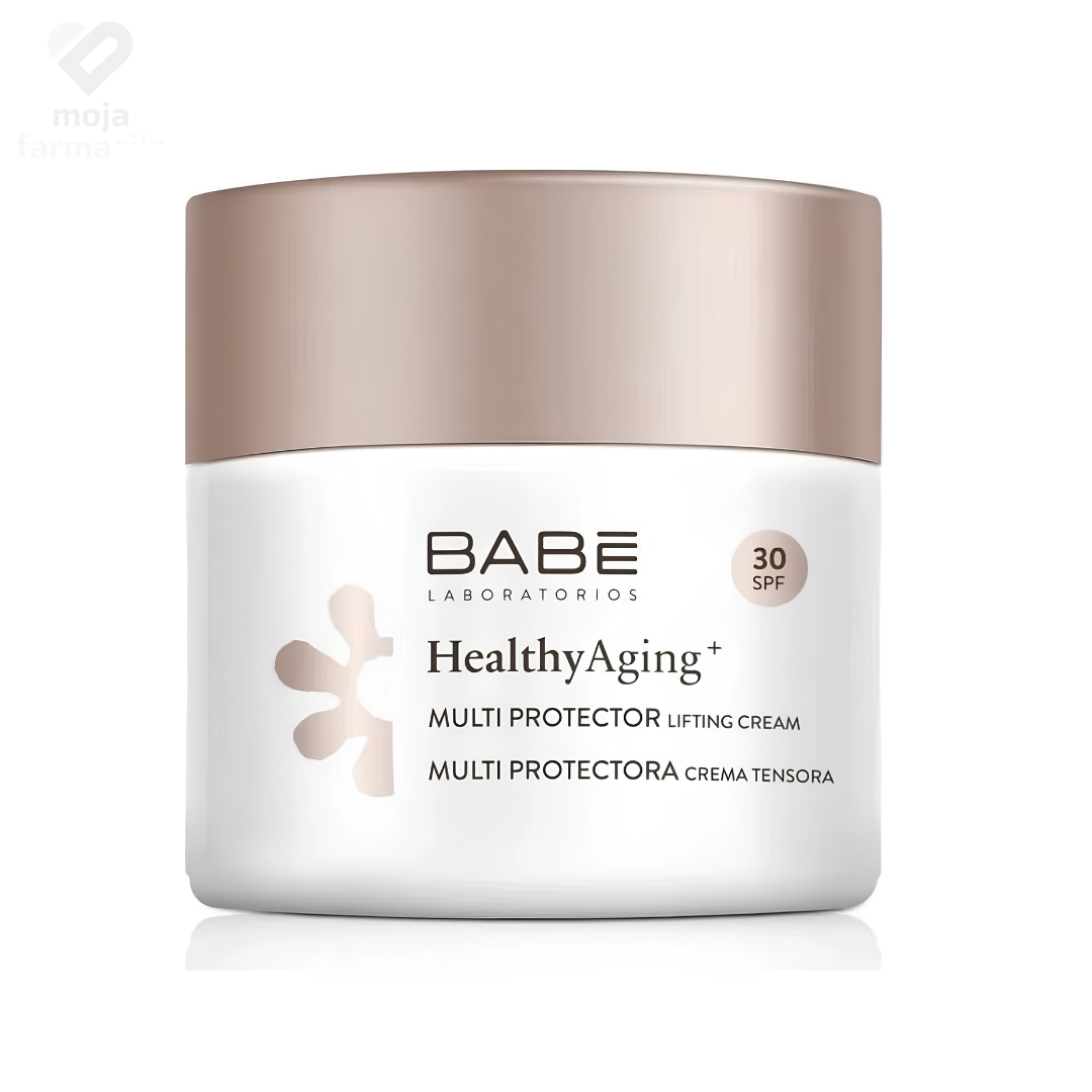 Laboratorios Babé Healthy Aging+ Multi Protector lifting dnevna krema sa zaštitnim faktorom SPF 30.