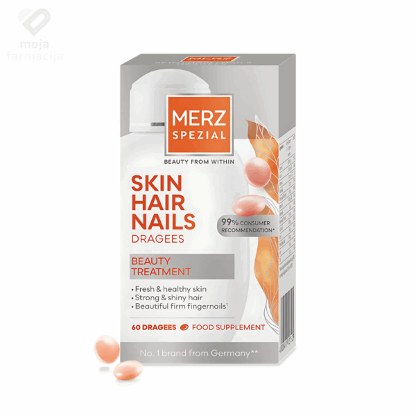 Slika proizvoda MERZ Spezial dražeje za kožu, kosu i nokte iz online apoteke Moja Farmacija - BIH
