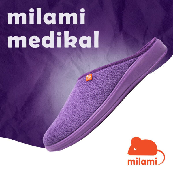Slika proizvoda MILAMI Medical kućne papuče lila/ljubičaste iz online apoteke Moja Farmacija - BIH