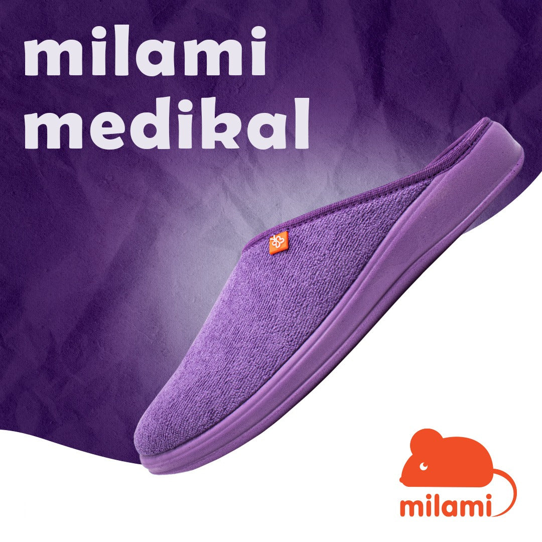 Slika proizvoda MILAMI Medical kućne papuče lila/ljubičaste iz online apoteke Moja Farmacija - BIH