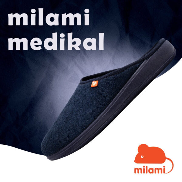 Slika proizvoda MILAMI Medical kućne papuče teget plave iz online apoteke Moja Farmacija - BIH