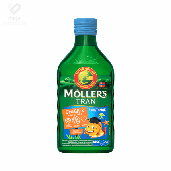 Slika proizvoda MOLLERS Omega-3 kids 250ml iz online apoteke Moja Farmacija - BIH