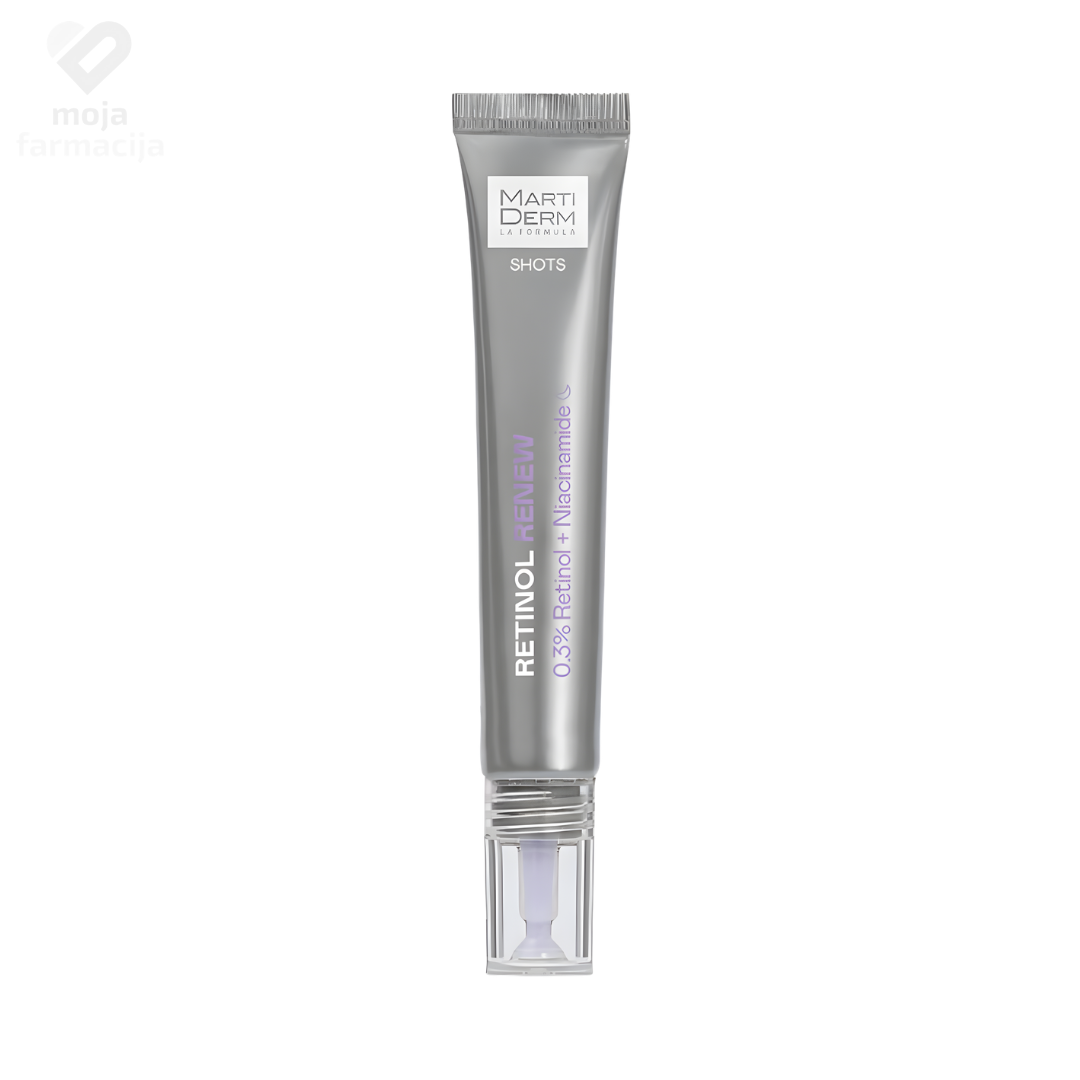 MartiDerm Shots Retinol Renew tretman sa čistim retinolom i niacinamidom za obnovu teksture kože