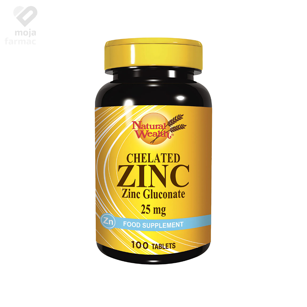 Slika proizvoda NATURAL WEALTH Cink 25mg iz online apoteke Moja Farmacija - BIH