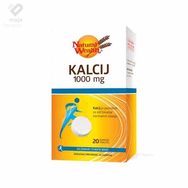 Slika proizvoda NATURAL WEALTH Kalcij 1000mg iz online apoteke Moja Farmacija - BIH
