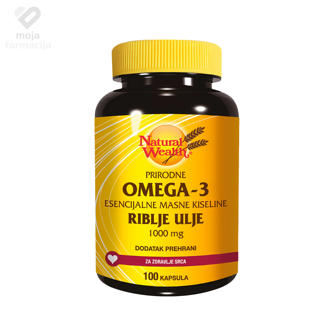 Slika proizvoda NATURAL WEALTH Omega-3 kapsule iz online apoteke Moja Farmacija - BIH