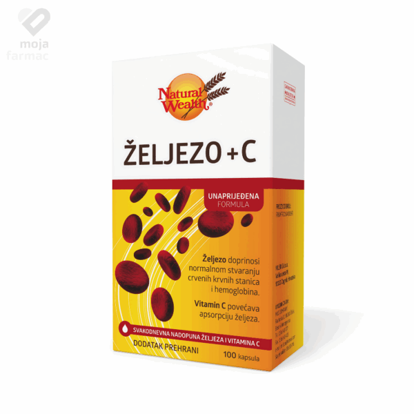 Slika proizvoda NATURAL WEALTH Željezo+vitamin C iz online apoteke Moja Farmacija - BIH