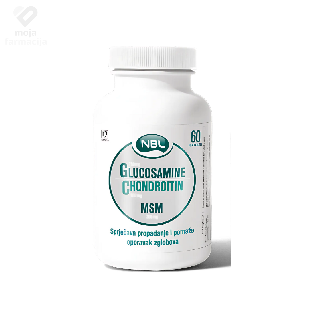 Slika proizvoda NOBEL Glucosamine Chondoritin MSM 60 tableta iz online apoteke Moja Farmacija - BIH