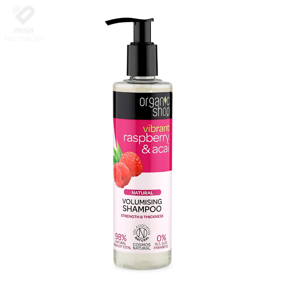 Slika proizvoda ORGANIC SHOP Malina & Acai šampon 280ml iz online apoteke Moja Farmacija - BIH