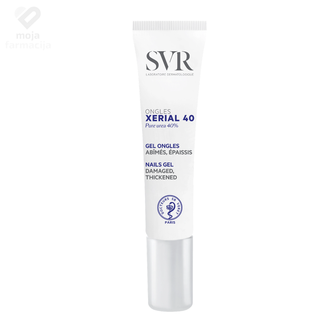 SVR Xerial 40 Nails gel sa 40% uree za tretiranje zadebljanih noktiju, udubljenja i pucanja.