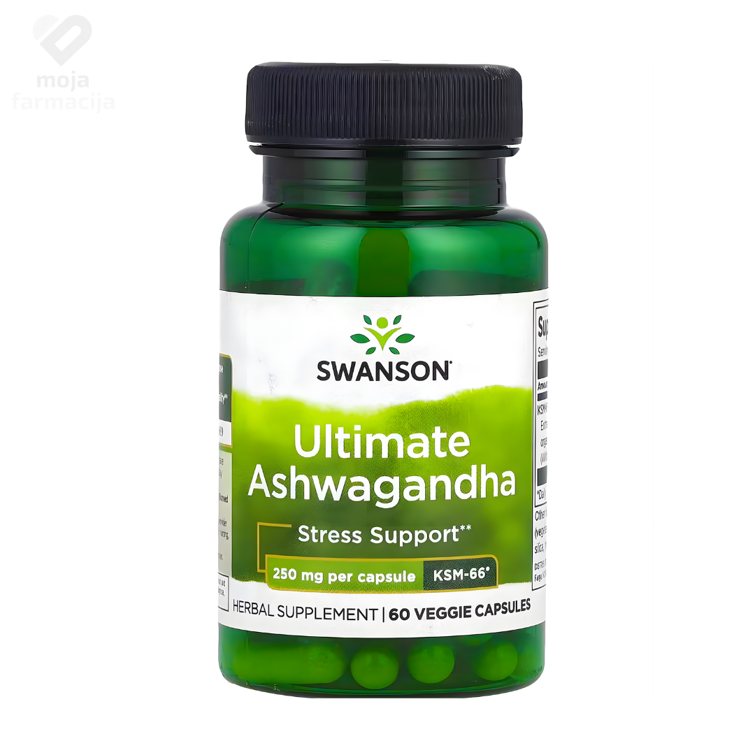 SWANSON Ultra Ultimate Ashwagandha KSM-66 kapsule od 250 mg za mentalnu i fizičku vitalnost