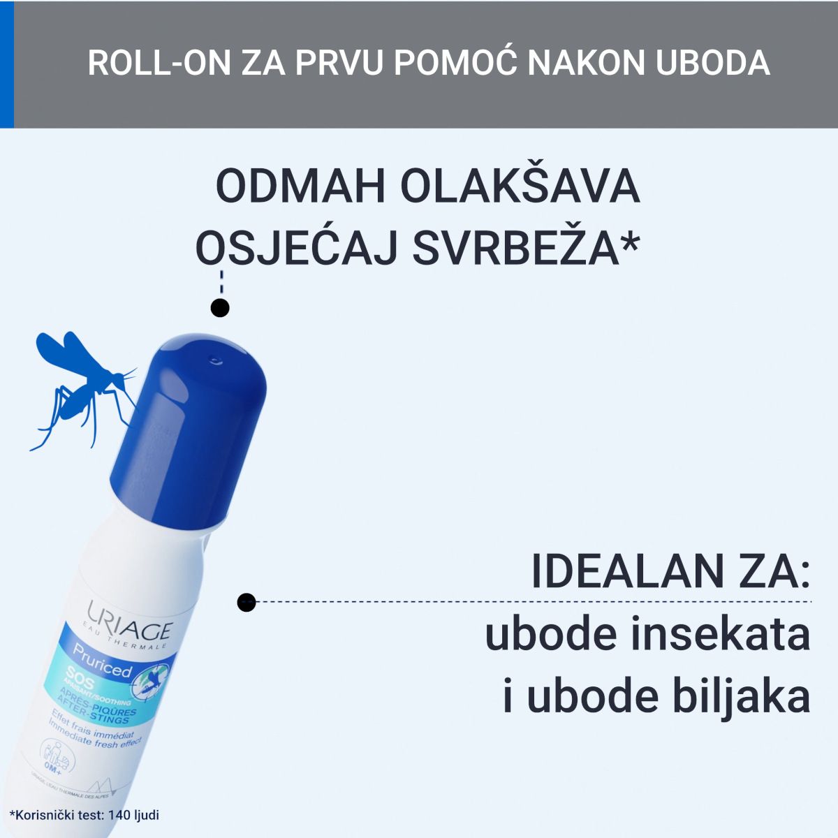 Slika proizvoda URIAGE Pruriced SOS umirujući roll on nakon ujeda i uboda 15ml iz online apoteke Moja Farmacija - BIH