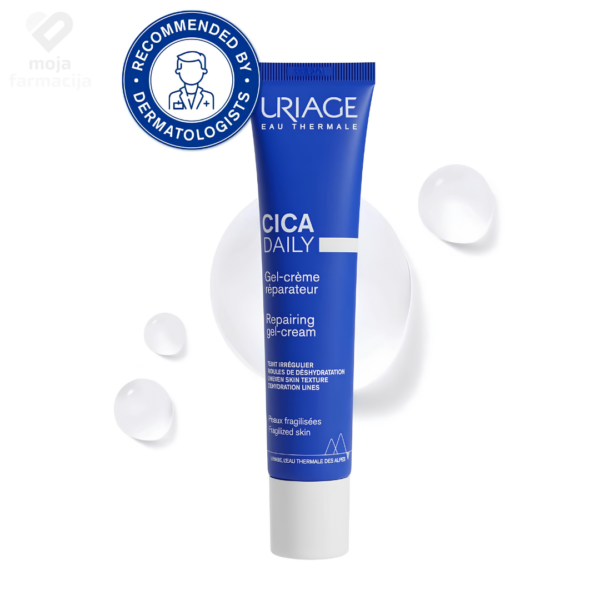 Uriage Bariéderm CICA Daily Gel Cream 40ml lagana gel krema za lice sa cinkom bakrom i centelom za obnovu osjetljive kože