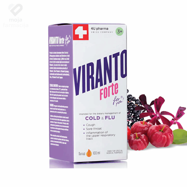 Slika proizvoda Viranto forte sirup protiv prehlade i gripe 100ml iz online apoteke Moja Farmacija - BIH