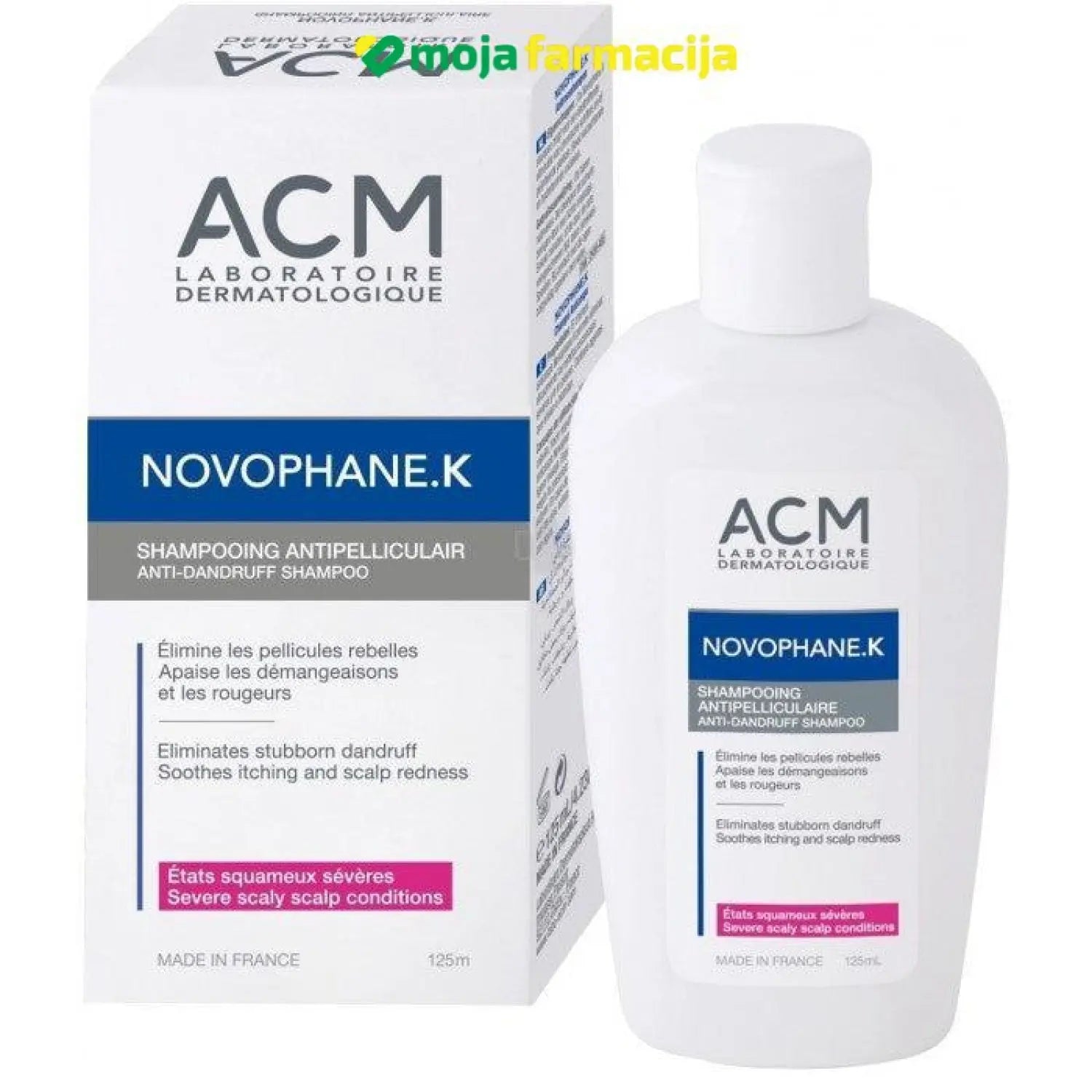 Slika proizvoda ACM Laboratoire Novophane K šampon za jaku perut iz online apoteke Moja Farmacija - BIH