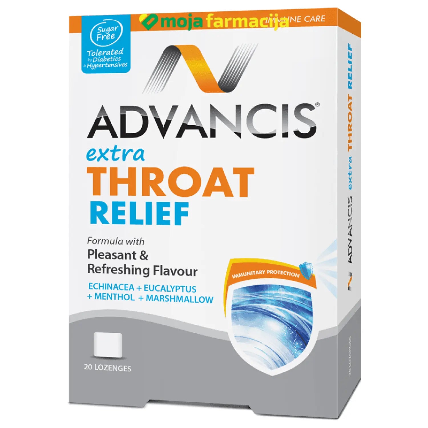 Slika proizvoda Advancis Extra lozenge za grlobolju iz online apoteke Moja Farmacija - BIH