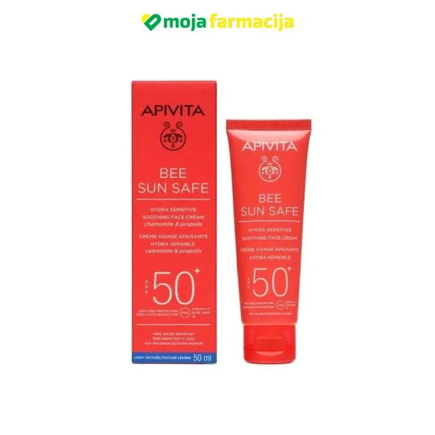 Slika proizvoda APIVITA Sun sensitive krema SPF50 50ml iz online apoteke Moja Farmacija - BIH