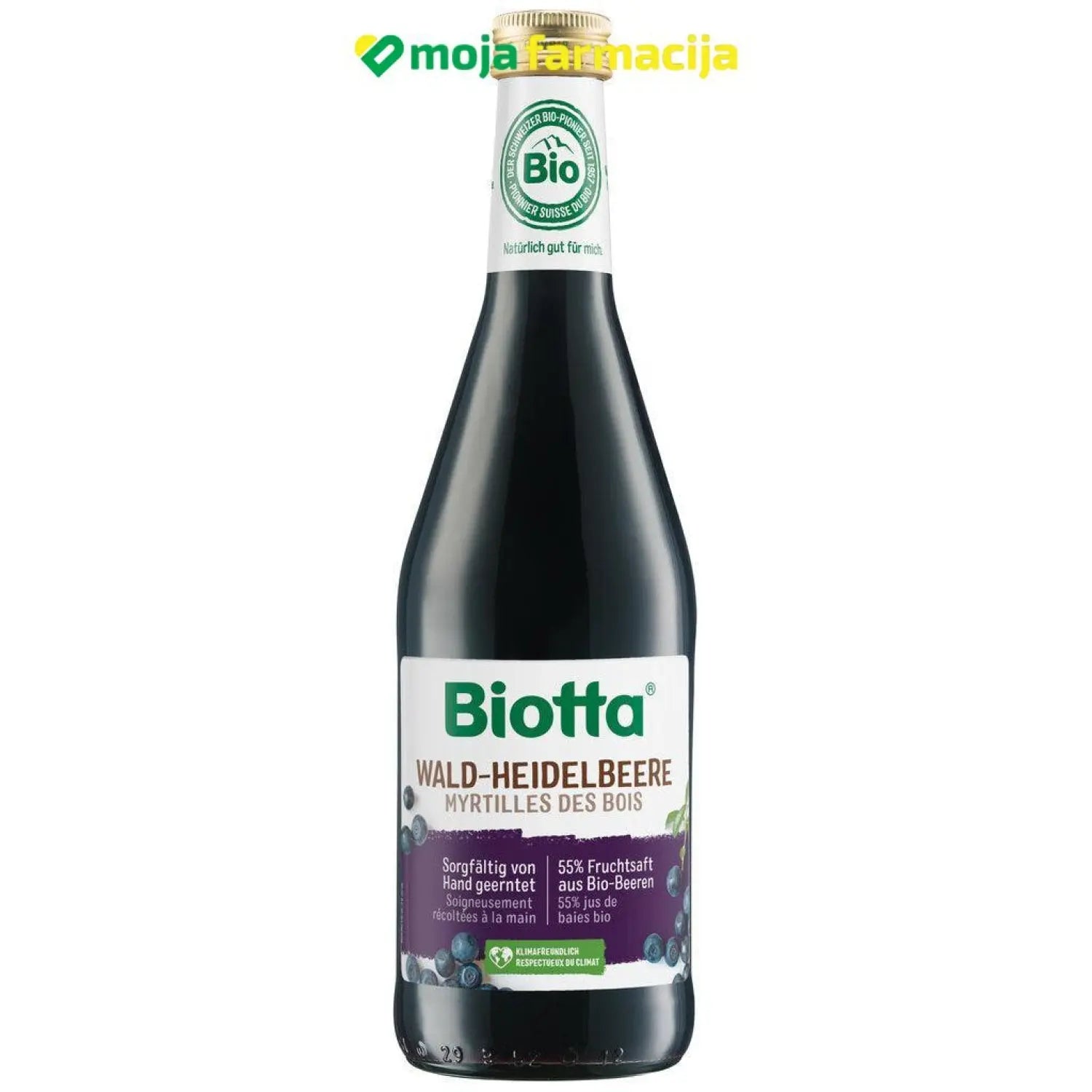 Slika proizvoda BIOTTA Sok od šumske borovnice iz online apoteke Moja Farmacija - BIH