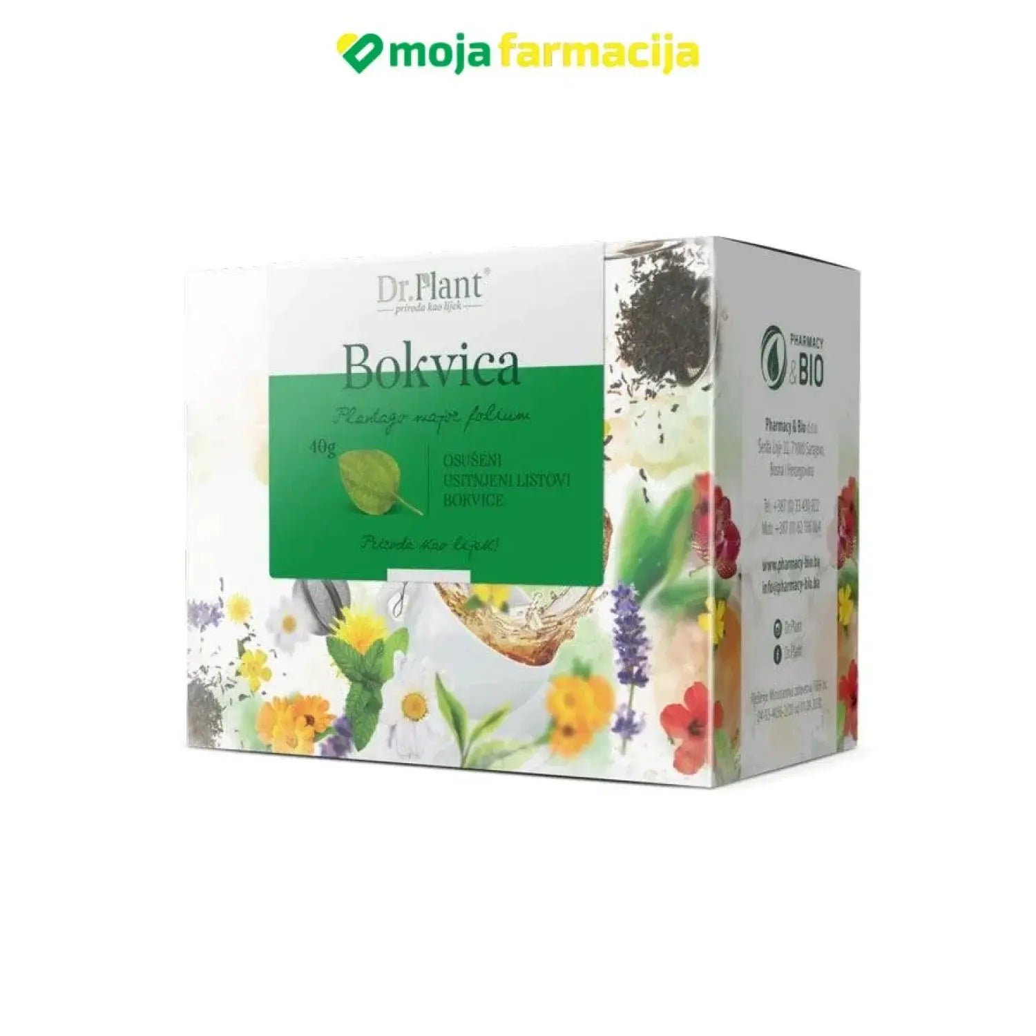 Slika proizvoda Dr.PLANT Čaj bokvica (Plantago major folium) iz online apoteke Moja Farmacija - BIH
