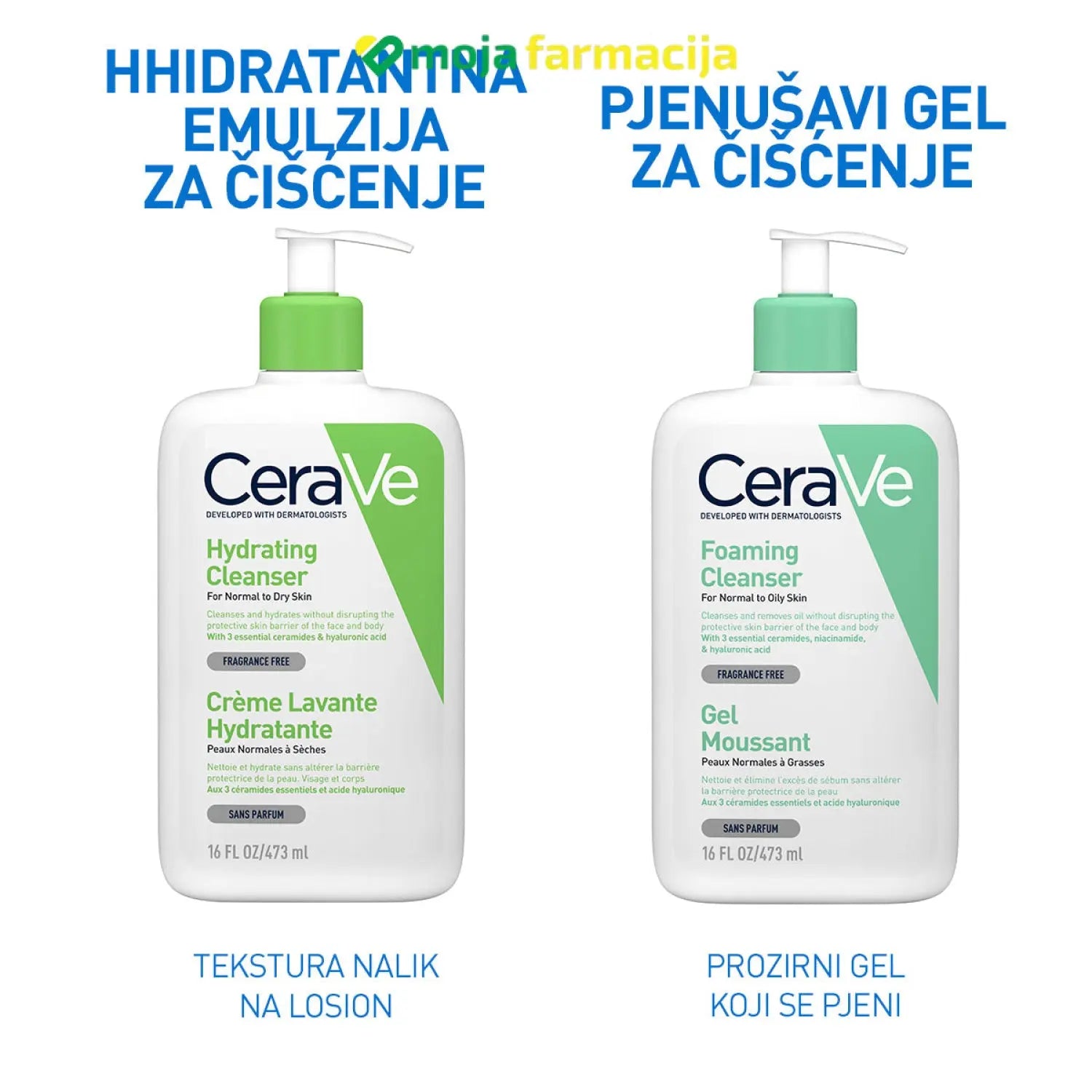 Slika proizvoda CeraVe Hidatantna emulzija za čišćenje 473ml iz online apoteke Moja Farmacija - BIH