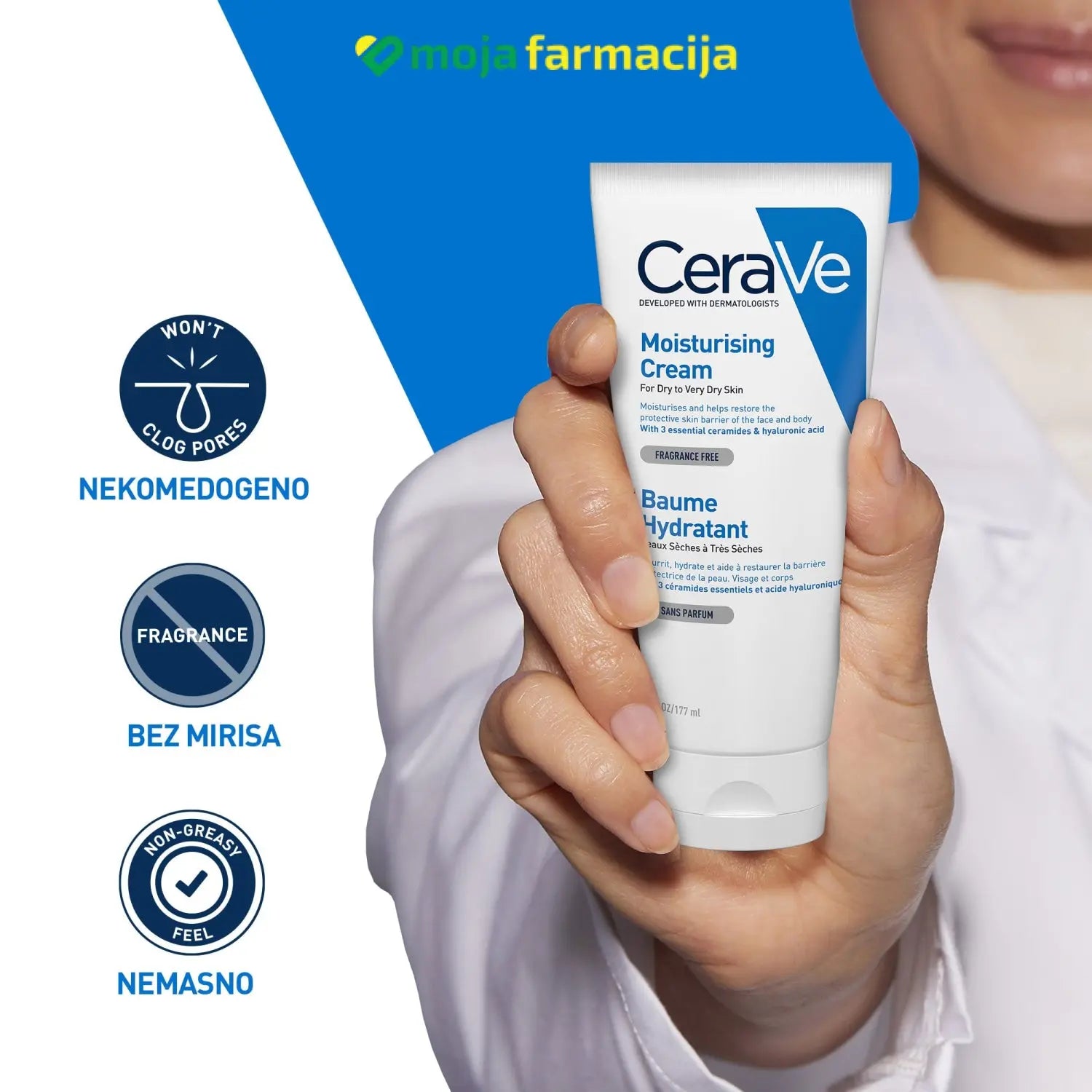 Slika proizvoda CeraVe Hidratantna krema 177ml iz online apoteke Moja Farmacija - BIH
