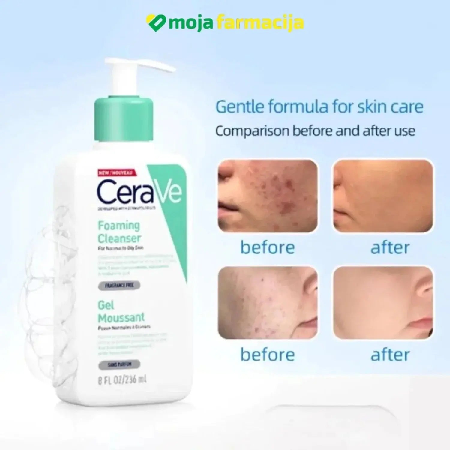 Slika proizvoda CeraVe Pjenušavi gel za čišćenje iz online apoteke Moja Farmacija - BIH