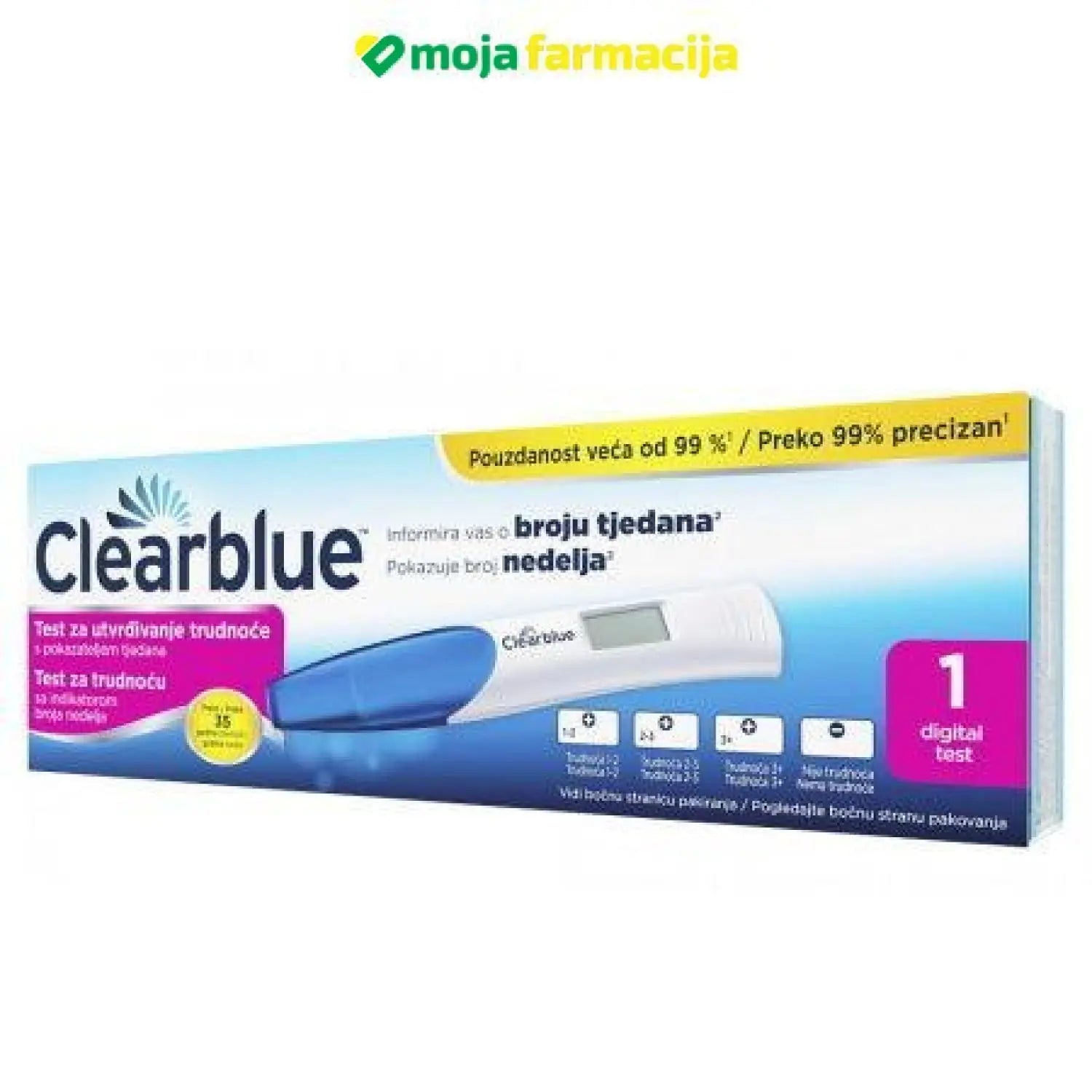 Slika proizvoda Clearblue digital test za trudnoću iz online apoteke Moja Farmacija - BIH