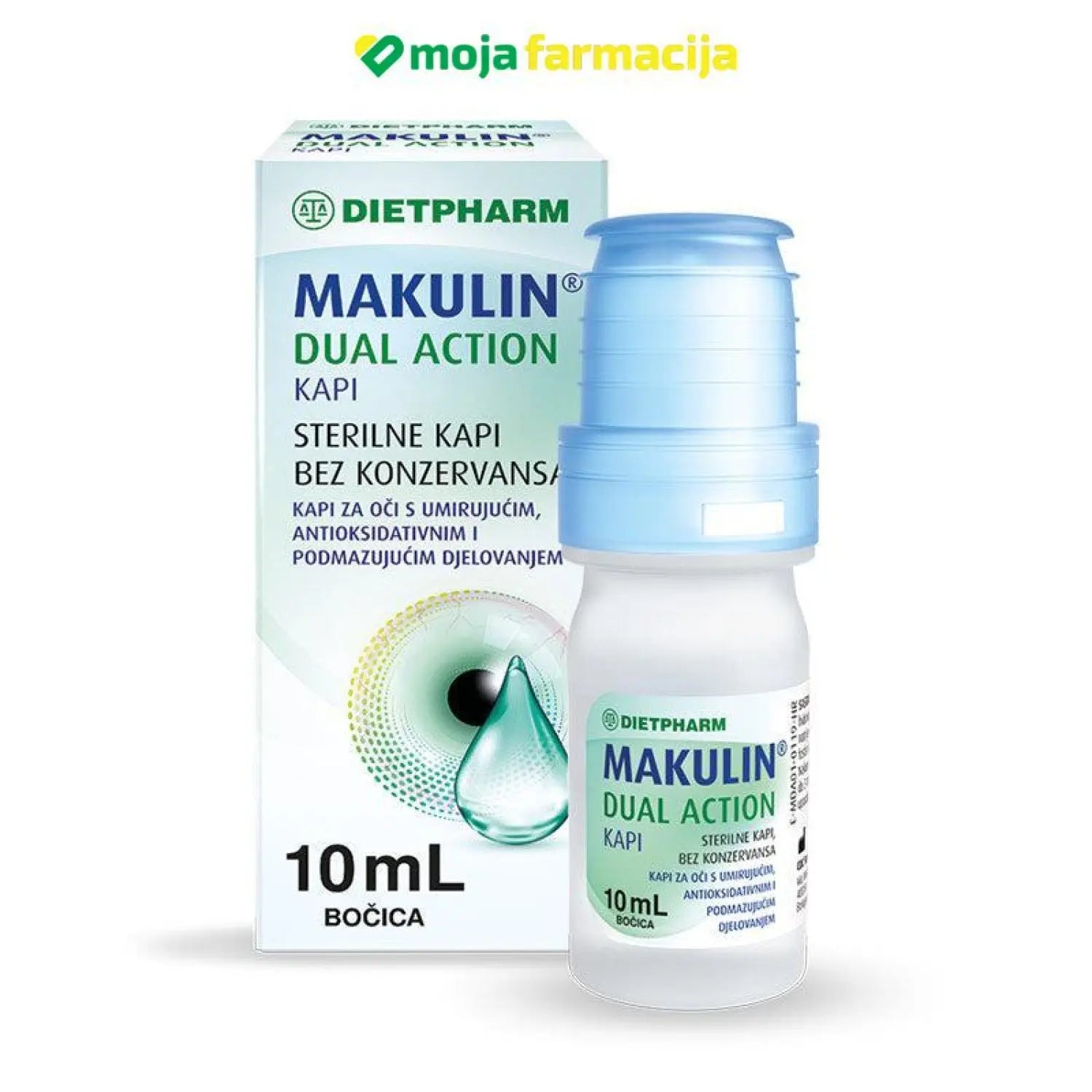 Slika proizvoda DIETPHARM Makulin dual action kapi za oči iz online apoteke Moja Farmacija - BIH