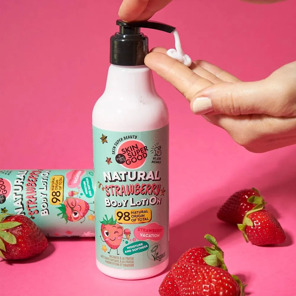 Slika proizvoda SKIN SUPER GOOD Losion za tijelo od jagode 250ml iz online apoteke Moja Farmacija - BIH
