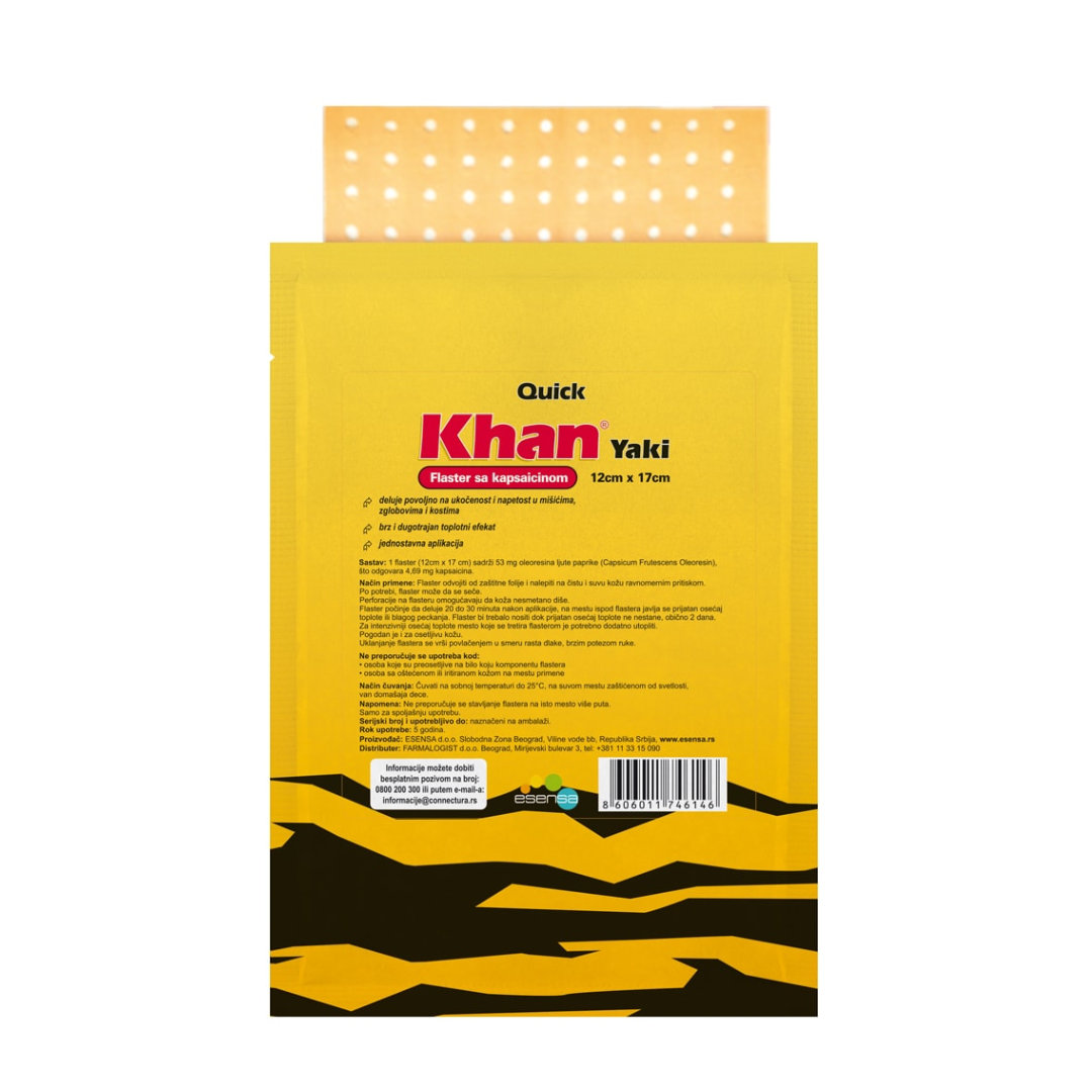 Slika proizvoda Khan Yaki flaster sa kapsaicinom iz online apoteke Moja Farmacija - BIH