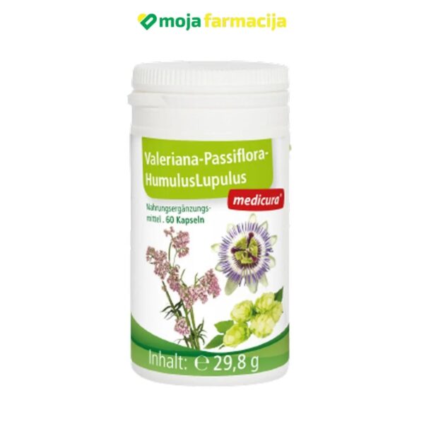 Slika proizvoda MEDICURA Valeriana+Pasiflora+Hmelj iz online apoteke Moja Farmacija - BIH
