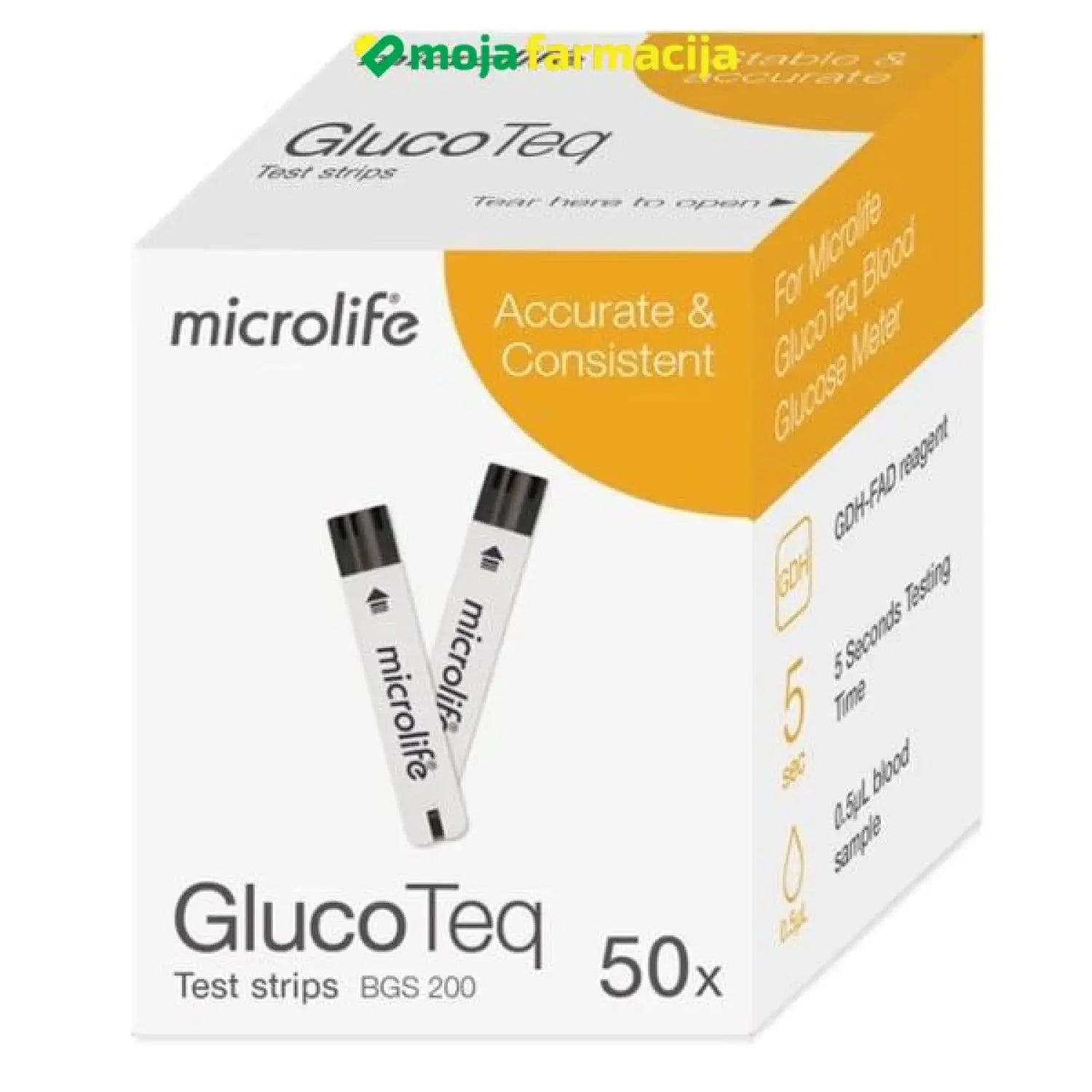 Slika proizvoda MICROLIFE Glucoteq test trakice iz online apoteke Moja Farmacija - BIH