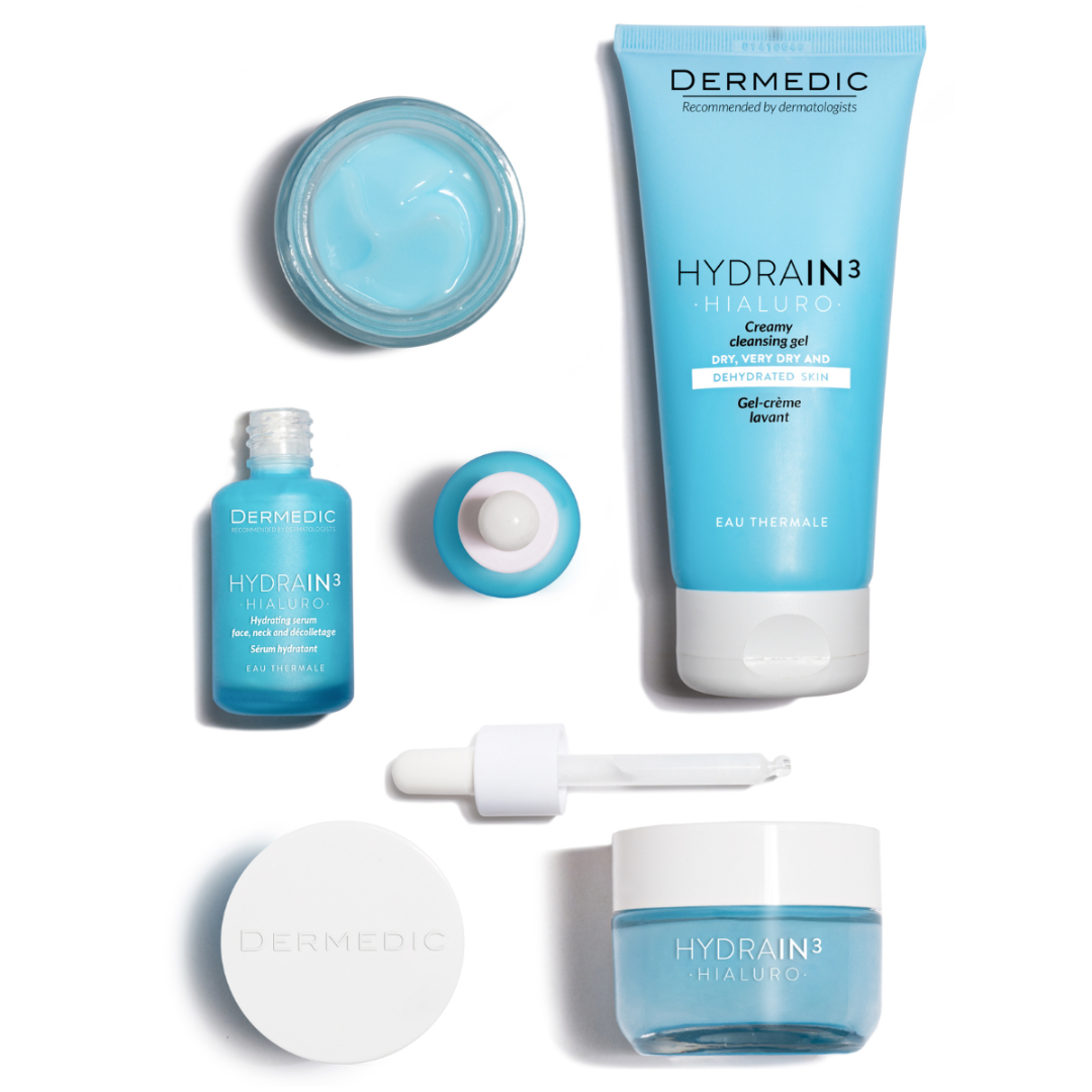 Slika proizvoda DERMEDIC Hydrain3 hidratantni serum za lice, vrat i dekolte iz online apoteke Moja Farmacija - BIH