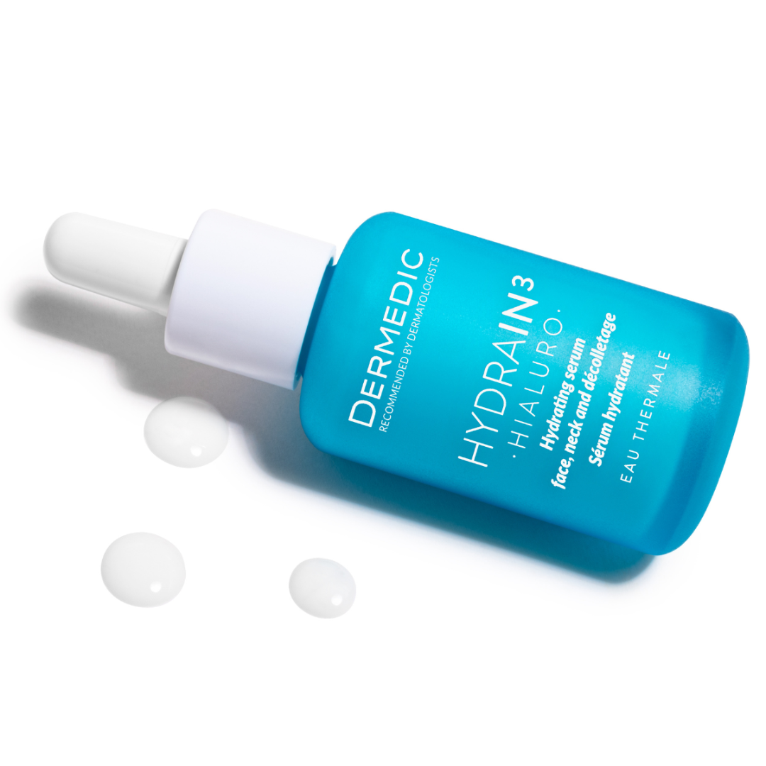Slika proizvoda DERMEDIC Hydrain3 hidratantni serum za lice, vrat i dekolte iz online apoteke Moja Farmacija - BIH
