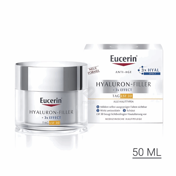 Slika proizvoda Eucerin HYALURON-FILLER Dnevna krema svi tipovi kože SPF30 50ml iz online apoteke Moja Farmacija - BIH