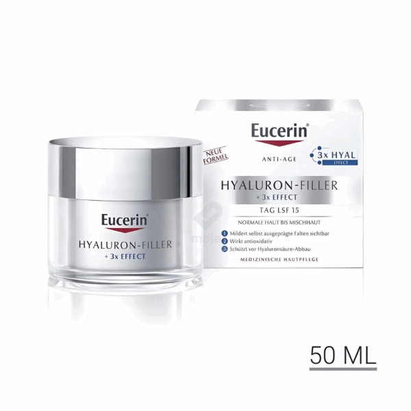 Slika proizvoda Eucerin HYALURON-FILLER Dnevna krema za n/m kožu SPF15 50ml iz online apoteke Moja Farmacija - BIH