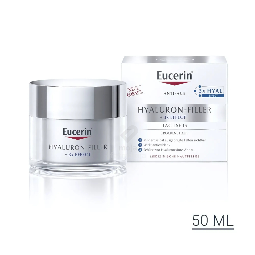 Slika proizvoda Eucerin HYALURON-FILLER Dnevna krema za suhu kožu spf15 iz online apoteke Moja Farmacija - BIH