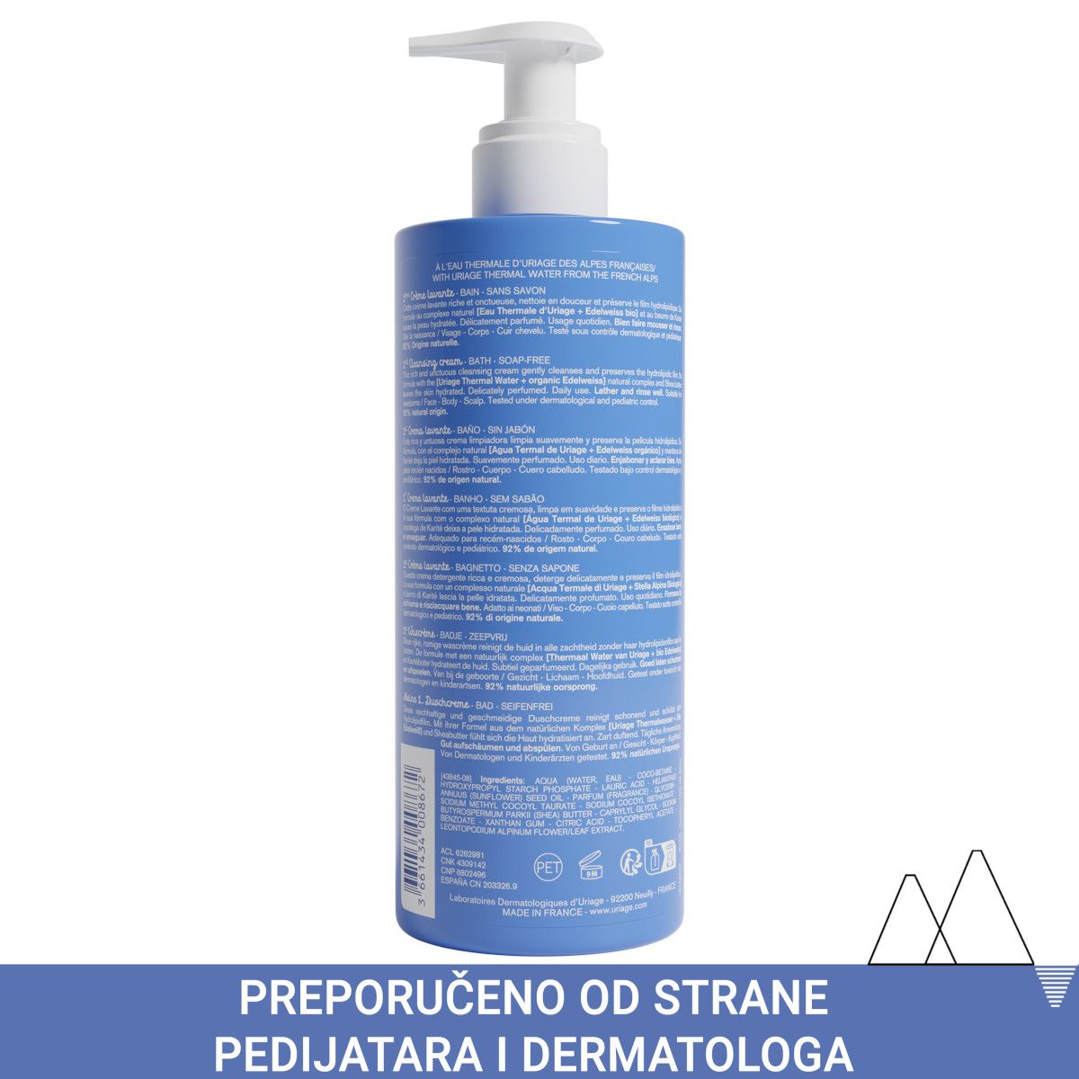 Slika proizvoda URIAGE Bebe Creme lavante -  pjenušava emulzija za pranje iz online apoteke Moja Farmacija - BIH