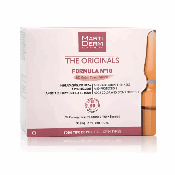 Slika proizvoda MartiDerm The Originals Formula Nº10 HD Color Touch SPF30 ampule iz online apoteke Moja Farmacija - BIH
