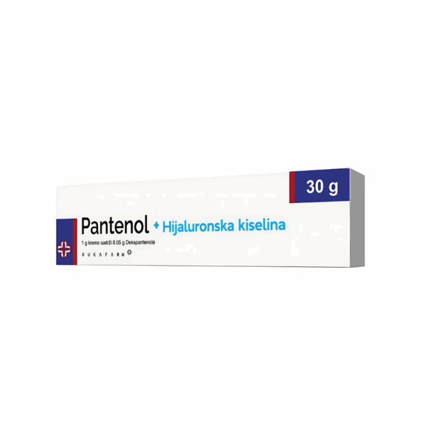 Slika proizvoda Pantenol krema + hijaluronska kiselina 30g iz online apoteke Moja Farmacija - BIH