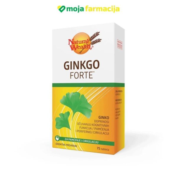 Slika proizvoda NATURAL WEALTH Ginkgo forte iz online apoteke Moja Farmacija - BIH