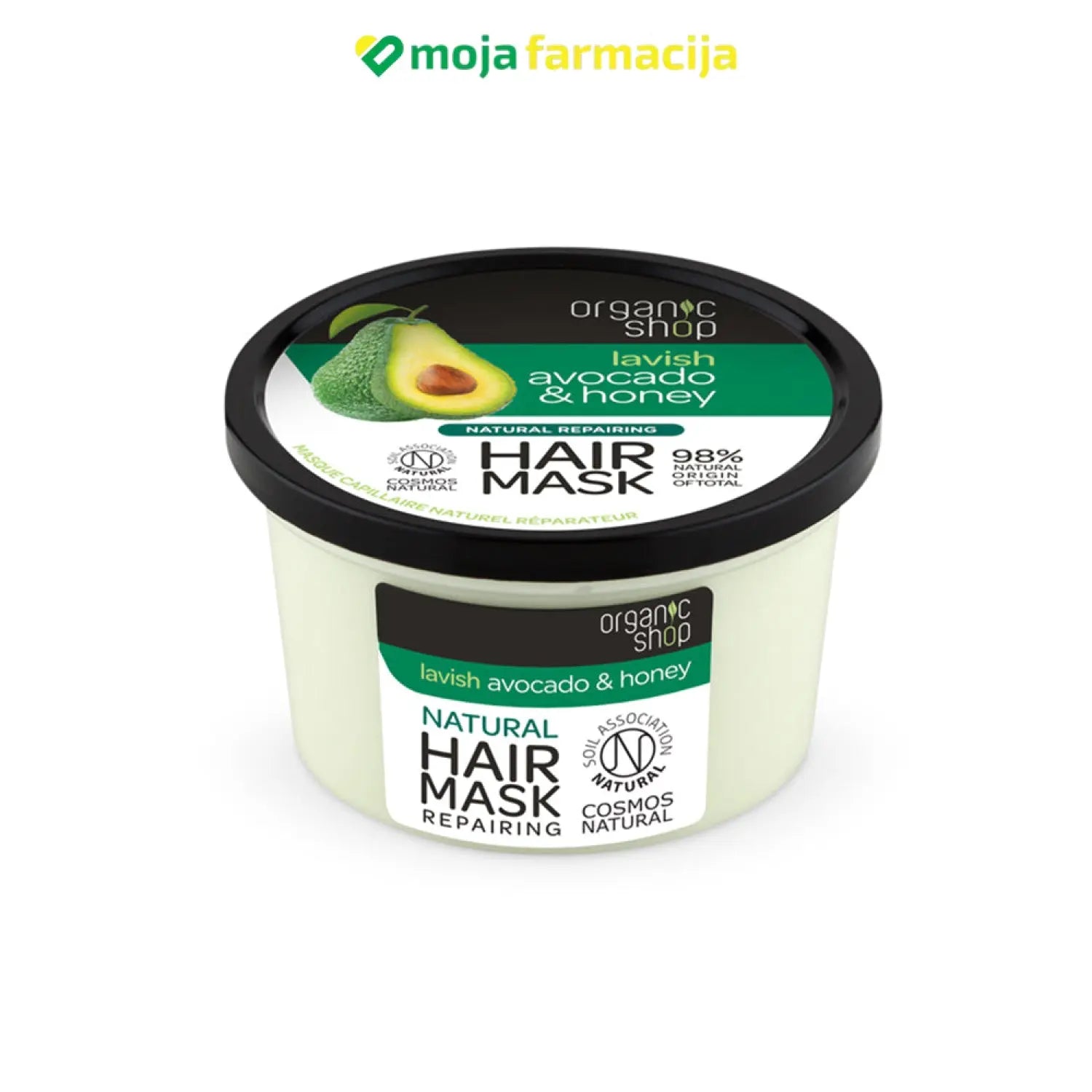 Slika proizvoda ORGANIC SHOP Maska za obnavljanje kose avokado iz online apoteke Moja Farmacija - BIH