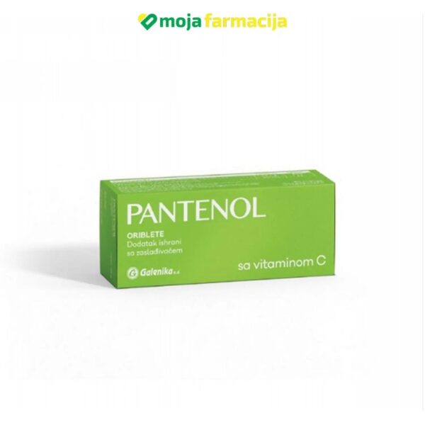 Slika proizvoda PANTENOL ORIBLETE + VIT C a20 iz online apoteke Moja Farmacija - BIH