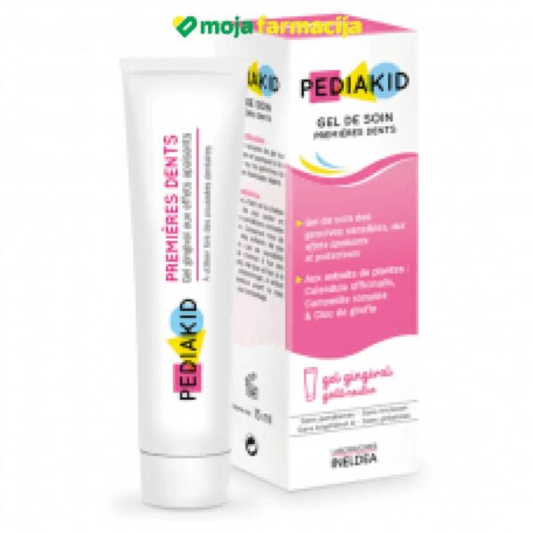 Slika proizvoda PEDIAKID Gel za bolne desni kod nicanja prvih zuba iz online apoteke Moja Farmacija - BIH