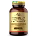 Solgar Vitamin D3 10 mcg dodatak prehrani u mekim želatinskim kapsulama