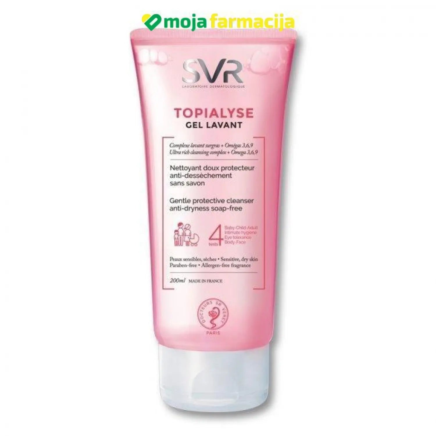 Slika proizvoda SVR Topialyse gel za pranje suhe i osjetljive kože iz online apoteke Moja Farmacija - BIH