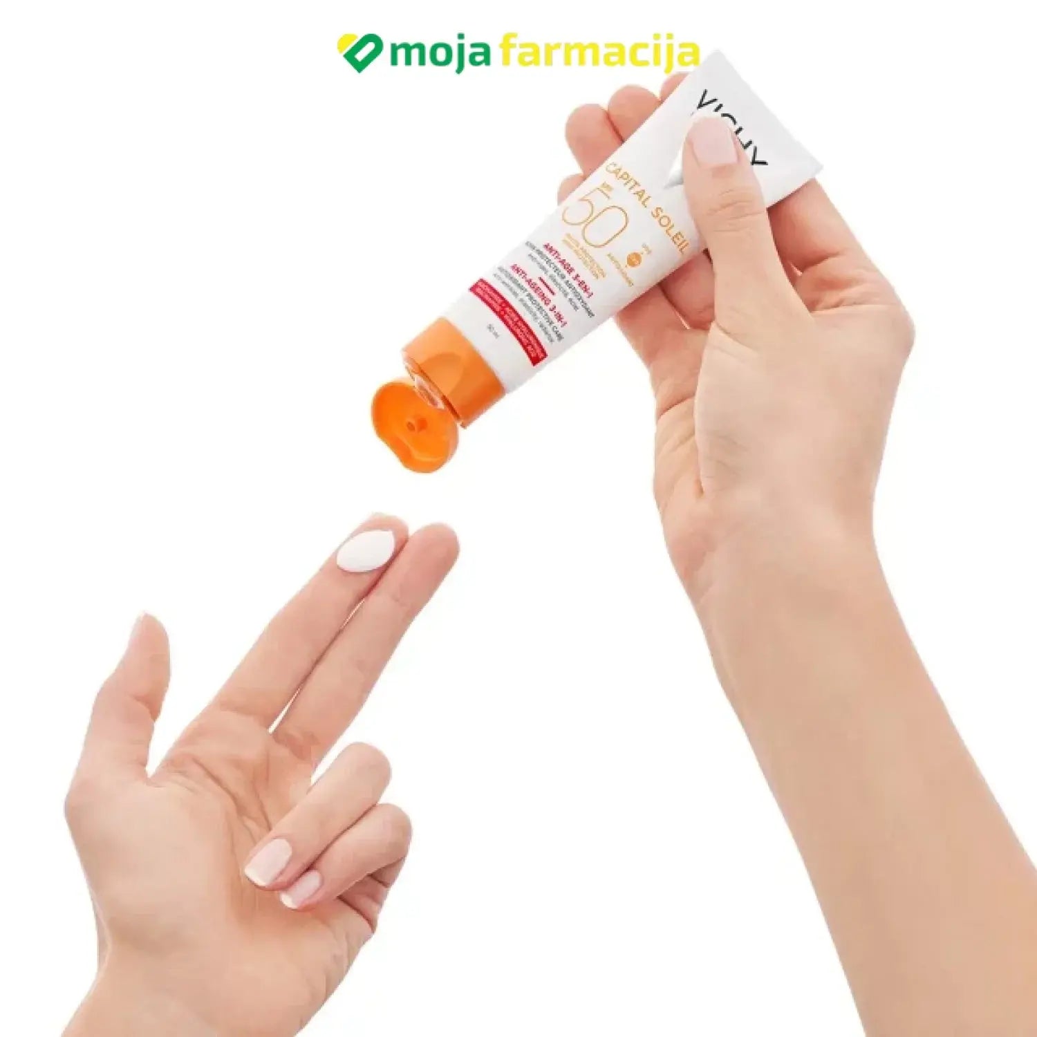 Slika proizvoda VICHY Capital Soleil Anti-age SPF50- krema za zaštitu od sunca sa anti-age efektom 50ml iz online apoteke Moja Farmacija - BIH