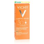Vichy Capital Soleil Dry Touch SPF 30 zaštitni fluid za lice, matirajući efekt i kontrola sjaja za masnu kožu, nevidljiva tekstura.