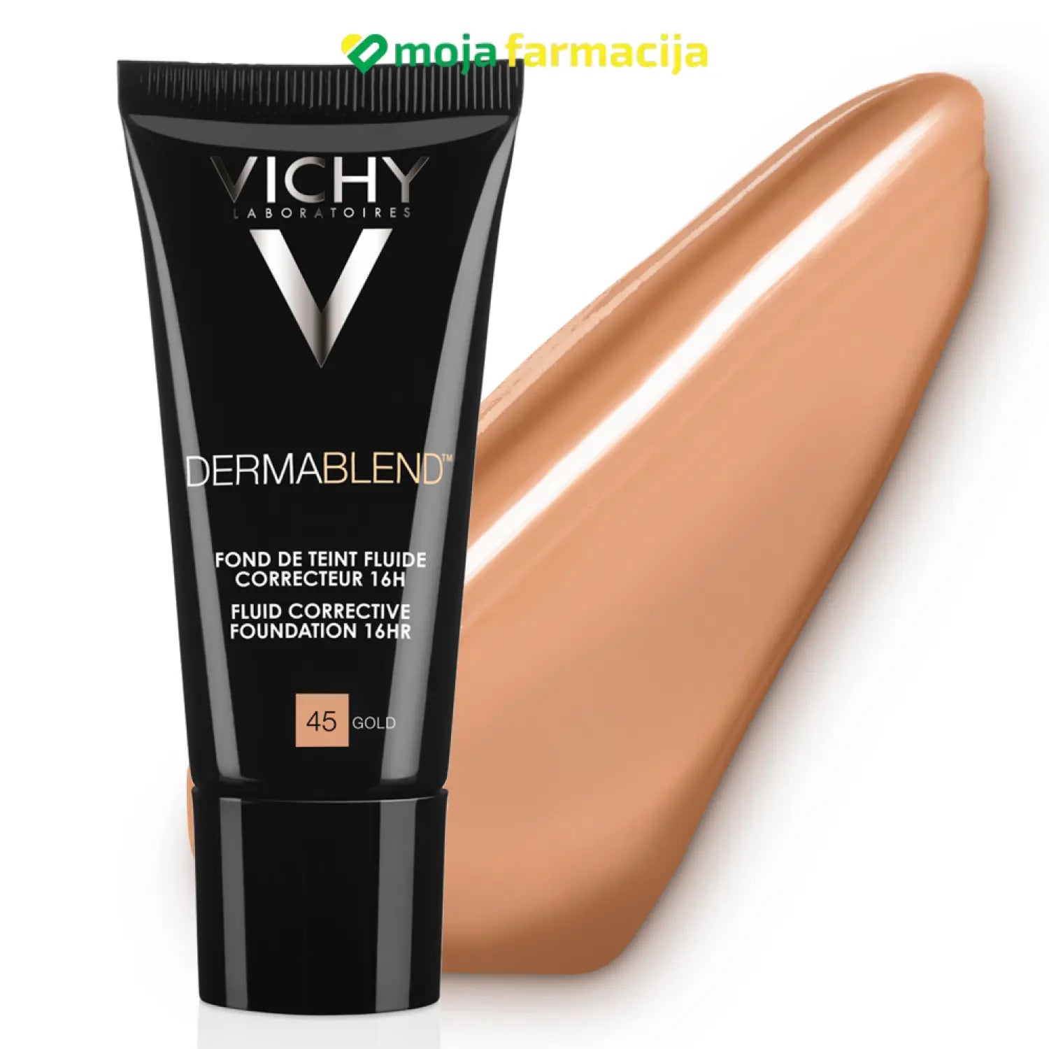 Slika proizvoda VICHY Dermablend korektivni tekući puder 45 GOLD iz online apoteke Moja Farmacija - BIH