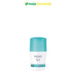 Vichy Anti-Transpirant Anti-Marks roll-on dezodorans, formula protiv bijelih tragova na crnoj i žutih fleka na bijeloj odjeći.